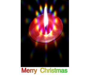 Cat O'nine Tails 16x9 Widescreen TV: Greeting Card: Merry Chritmas