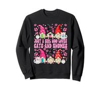 Cat Owner Must Haves for Girls Who Loves Cats and Gnomes Sweatshirt