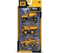 CatToysOfficial – Lot de 3 véhicules de construction en métal moulés sous pression CAT – 3+