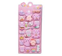 Cat Paw 3D Stickers, Glow in Dark Set, Cartoon Shape with Fun Texture, Squeeze Sticker Pack for Scrapbooking Journaling, Decorative Accessory for Laptop Phone Case Students