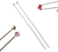 Cat Paw Chopsticks, Meowgicchopsticks,Reusable Cat Paw Chopsticks,Cute & Unique Pink Paw Prints, Cute Cat Kitchen Accessories, Fun Idea Gifts for Girlfriends Cat Lover (1 Pair)