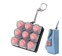 Cat Paw Clicker - Keyboard Fidget, 5.5x5.5x2.7cm Unisex Toy Keychain for Family, Sturdy Desk Gadget with Lightweight Build, Office Accessory, Relaxing Tool for Travel and School