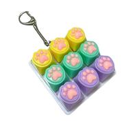 Cat Paw Fidget, Keycap Button Toy, Multi Function Clicker Device, Stress Relief Gadget, for Classroom School Work Home Car Airplane Travel Focus Calm Use 2.36 inches