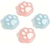 Cat Paw Shape Handle Caps,Soft Silicone Controller Cover Compatible with Switch/OLED/Switch Lite,4pcs (Glitter)