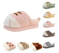 Cat Paw Slippers, Cat's Paw Slippers Winter Warm Furry Bedroom House Shoes, Funny Cat Paw Shoes for Indoor (Pink A,40-41)