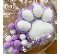 Cat Paw Squishy, Kawaii Squishy Big Cat Paw Silicone Squeeze Toys for Stress Relief, Novelty Cute Jelly Soft Cat Claw Squeeze Toy, Silicone Squeeze Toys (Purple)