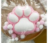 Cat Paw Squishy, Kawaii Squishy Big Cat Paw Silicone Squeeze Toys for Stress Relief, Novelty Cute Jelly Soft Cat Claw Squeeze Toy, Silicone Squeeze Toys (Pink)