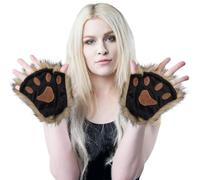 Cat Pawcat Paw 1 paire Half Finger Thérian PAWS CUPE BROIDE PAWS PAWS DÉCORATIVES GLANTS DE PAW RÉCIS