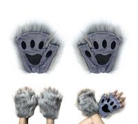 Cat Paws 1 Paire Half Finger Paws CUPE BROIDE BRROIDED Fury DÉCORATIVE Longes GLANTES Paw pour pour Les Enfants Adults Cosplay Stage