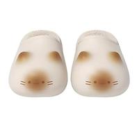Cat Paws Footprints Fluffy Plush Slippers - Height Increase Non-Slip Winter Furry Slippers, Soft Warm Cozy To The Touch for Fall (White,32.5)