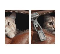Cat Peeks Out Étui de passeport de voyage avec emplacements pour cartes de crédit et carte d'embarquement pour passeport, cartes de crédit, cartes d'embarquement