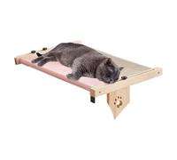 Cat Perch Windowsill, Wooden Cat Bed Nesting Seat, Adjustable Cat Windowsill Nest, Cat Hammock Seat, Cat Nesting Bed, Easy to Use, Portable for Sleeping Playing Climbing