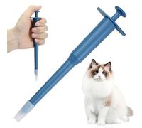 Cat Pill Shooter Plunger Pet Piller Poppers avec astuce de pointe en silicone Type de presse la médecine animale pratique alimentant un piler compagnie cylindrique sans glissement pour capsule