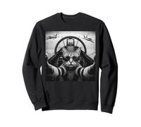 Cat Pilot Jet Fighter Selfie Meme Drôle Hommes Femmes Garçons Enfants Sweatshirt