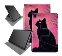 Cat Pink Sky Coque pour Samsung Galaxy Tab A7 Lite 8,7" version 2021 (modèle : SM-T220/T225/T227), support pliable rotatif à 360 degrés, plusieurs angles de vision, coque avec mise en veille/réveil