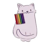 Cat Pins, Bisexual Flag Pins, Cute Enamel Rainbow Brooch Badge Decoration for Backpack, Cloth Bag, Hat Accessories, Daily Outfits