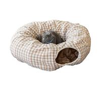 Cat Play Tunnel | Cachette Confortable Pliable | Lit Doux À Double Entrée | Abris D'animaux De Compagnie Intérieurs | Coussin De Beignet Lavable Pour Chats, Chatons, Petits Animaux De Compagnie, Idéau