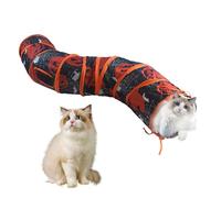 Cat Play Tunnel, Cat Tunnel Indoor | Tié de Tunnel en Forme de S Pliable Effrayant,Jeu d'enrichissement, Labyrinthe de Labyrinthe, Fournitures d'exercice, Jeu d'entraînement pour Bunny