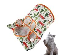 Cat Play Tunnel, Cat Tunnel Outdoor, Tunnel de Chaton avec Aire de Jeux à Balle à Fourrure, Jouets pour Chats intérieurs Extensibles pour Les Petites grottes animales pour Les Animaux domestiques