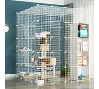 Cat Playpen - Cat Cage, Cages de Chien Cages d'animaux de Compagnie pour Chats DIY Pets PLAYPEN, Cage de clôture de Jardin d'exercice avec de Petits Animaux FANDIAO