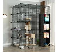 Cat Playpen - Cat Cage, Cages de Chien Cages d'animaux de Compagnie pour Chats DIY Pets PLAYPEN, Cage de clôture de Jardin d'exercice avec de Petits Animaux FANDIAO
