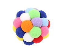 Cat Pom Pom Balls, Cat Balls Jouet avec Cloches Doux Interactif Balles de Chat Colorées Jouant des Jouets à Mâcher pour Les Chats Intérieurs et Les Chatons