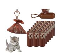 Cat Poop Bags - 270 Counts Large Chocolate Scented Accessories with Dispenser, Tear-Resistant Cat Poop Litter Bags - for Walking Travel Lawn Backyard Walkway Pathway Courtyard Farm Park Garden Picnic