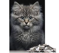 'Cat Portrait Poster Puzzle 1000 Pièces Educa Jouet en Bois Cadeau Unique De l'art De La Décoration Jeu Éducatif Challenge Toy Adultes & Enfants des 14 Ans 1000pcs (75x50cm)