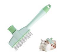 Cat Poux À Puces - Peigne De Retrait Aux Puces, Brosse De Toilettage À Cocher | Peigne Épilée Douce Avec Bouton De Libération À Un Coup Pour Les Chats, Toiletteur Autonome Pour Animaux De Compagnie Po