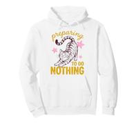 Cat Preparing to Do Nothing Funny Lazy Relaxation Humor Sweat à Capuche