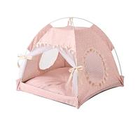 Cat princesse intérieure tente, chien de chat pour chats, chenil, maison de compagnie de compagnie mignonne lit de nid de grotte florale, tentes de chiens portables pour animal d'été lavable pour ani