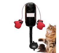 Cat Punching Bag with Catnip & Two Gloves, Sac De Frappe pour Chat Jouets De Chat Interactifs Drôles, Sac De Boxe DeChats avec Tasse À Vide, Jouet Créatif PourChat D'intérieur