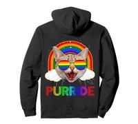 Cat Purride LGBT Rainbow Gay Lesbian Funny LGBT Pride Sweat à Capuche