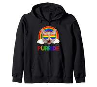 Cat Purride LGBT Rainbow Gay Lesbian Funny LGBT Pride Sweat à Capuche