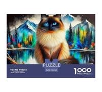 Cat Puzzle 1000 Pièces Volumineuses Qualité Supérieure, Unicité, Jeu De Puzzle Difficile, Adapté Aux Hommes/Femmes, Adultes Et Personnes De Plus De 14 Ans 70x50cm/1000pcs