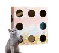Cat Puzzle Box, Funny Cat Scratcher, Whack Mole Cat Toy, Interactive Teaser Toy, Electric Kitten Toy, Cat Puzzle Box Featuring a Whack Mole Design, for Interactive Play and for Indoor Cats