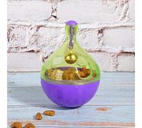 Cat Puzzle Feeder, Animal de Compagnie Slow Feeder Treat Ball Interactif Chat Jouet Chat Traite Dispenser Treat Bor Dispening Dog Toys Enrichissement de et Jouet d'exercice pour Chien pour Violet
