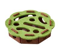 Cat Puzzle Feeder, Interactive Treat Dispenser Toy, Sensory Foraging Bell Food Feeder, Durable Slow Feed Enrichment Toy for Boredom reliefs, Crate, Travel, Indoor, Outdoor, Kittens