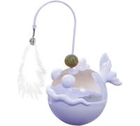 Cat Puzzle Feeder - Jeu Stimulant À La Cataire pour Chats D'Intérieur - Puzzle d'alimentation Interactif pour Stimulation Repas et Anti-Ennui,Entraînement Alimentaire Et Stimulation (Violet)
