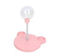 Cat Puzzle Feeder, Treat Dispensing, Suction Base Portable Compact Interactive Movement Lightweight ABS Material Metal Build, Slow Feeder Ball for Pets Indoor, 9.45x6.54x8.11Inches, Pink, Blue