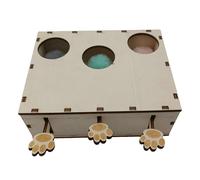 Cat Puzzle Feeders - Interactive Puzzle Cat Feeder | Cats Whack Mole Game | Boîte Automatique de Plumes de Plumes de Chat drôle pour Le Minou intérieur | Cat Scratch Board avec a molee Game Mul