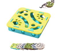 Cat Puzzle Felt Maze Box Cat Toys, Cats Scratch Puzzles Enrichment Box, Interactive Nail File Scratch, Pet Maze and Boxes Game, for Indoor Cats, Scratching & Hunting Fun (H)