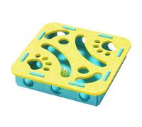 Cat Puzzle Toy - Boîte de puzzle en feutre interactif pour la stimulation mentale, soulagement de l'ennui avec distributeur de friandises cachées, jeu d'entraînement pour chatons et chats, maison, sal