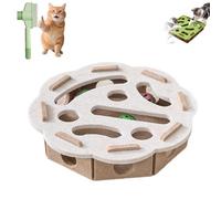 Cat Puzzle Toy & Interactive Cat Toy - Cat Scratch Puzzle Enrichment Box with Bell Balls, Self-Play Boredom Busters for Cats to Stimulate Hunting Instincts & Mental Exercise (#3)
