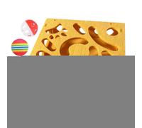 Cat Puzzle Toy, Interactive Intelligence Maze, 11.81x11.81x2.36 Inches Sensory Stimulation Game, Engaging Bell & Ball Activity for Boredom Release Training Hunting Play and Cognitive Development