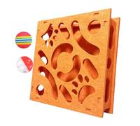 Cat Puzzle Toy, Interactive Intelligence Maze, 11.81x11.81x2.36 Inches Sensory Stimulation Game, with Bell and Ball for Boredom Relief, Training, Travel, Crate, Indoor Play, Kitten, Senior Cats
