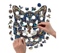Cat Puzzles for Adults Wooden Challenging Cat Table Ornament
