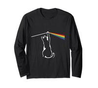 Cat Rainbow Light Cool Prism Science Spectral Men Women Kids Manche Longue