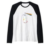 Cat Rainbow Light Cool Prism Science Spectral Men Women Kids Manche Raglan