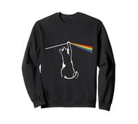 Cat Rainbow Light Cool Prism Science Spectral Men Women Kids Sweatshirt